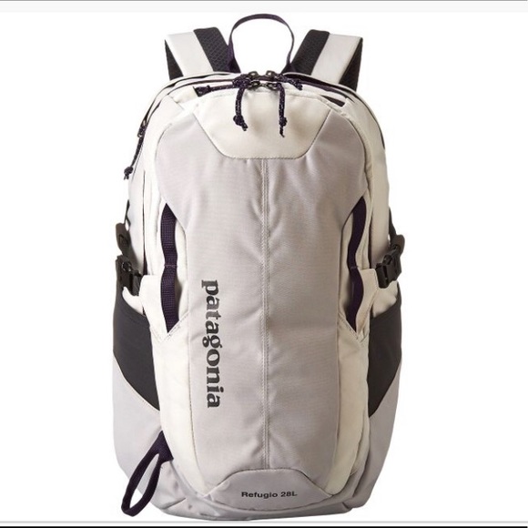 white patagonia backpack